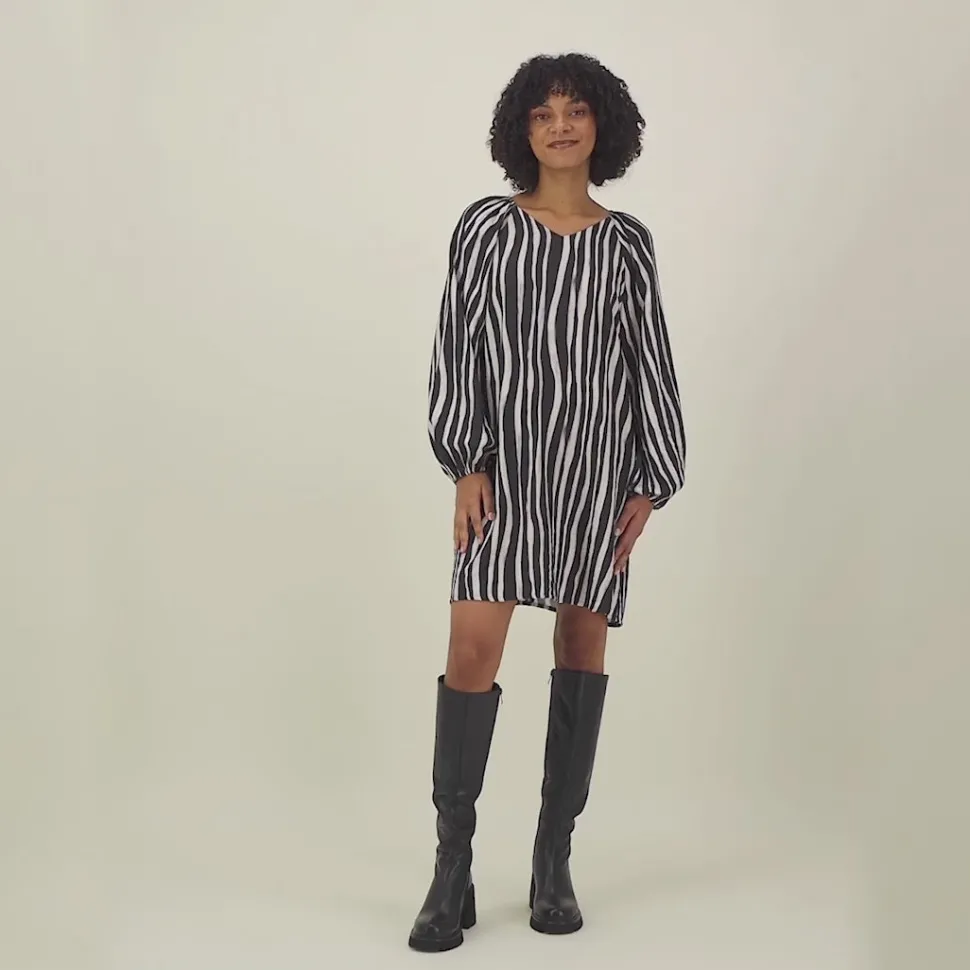 ALLEY VOLUME SLEEVE TUNIC DRESS -MEKKO | LICORICE