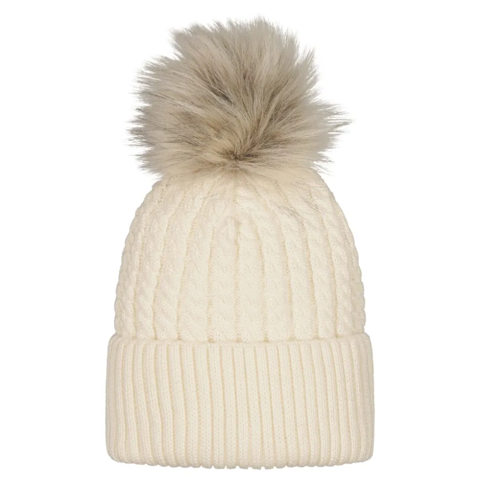 CABLE BEANIE -PALMIKKOPIPO, MERINOVILLA | CREAMY