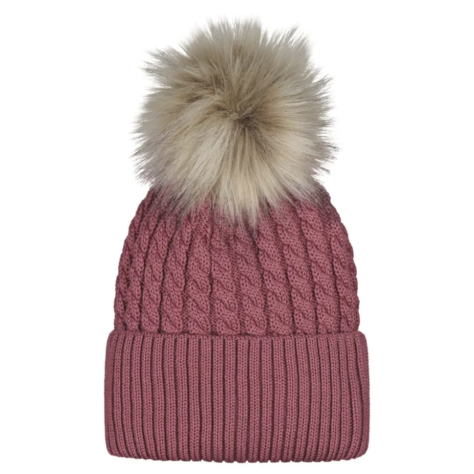 CABLE BEANIE -PALMIKKOPIPO, MERINOVILLA | WILD ROSE
