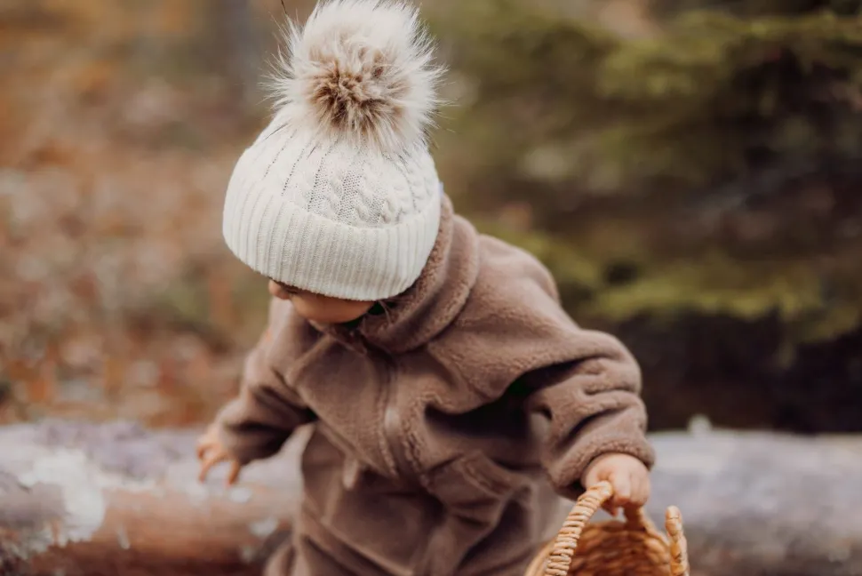 CABLE BEANIE -PALMIKKOPIPO, MERINOVILLA | CREAMY