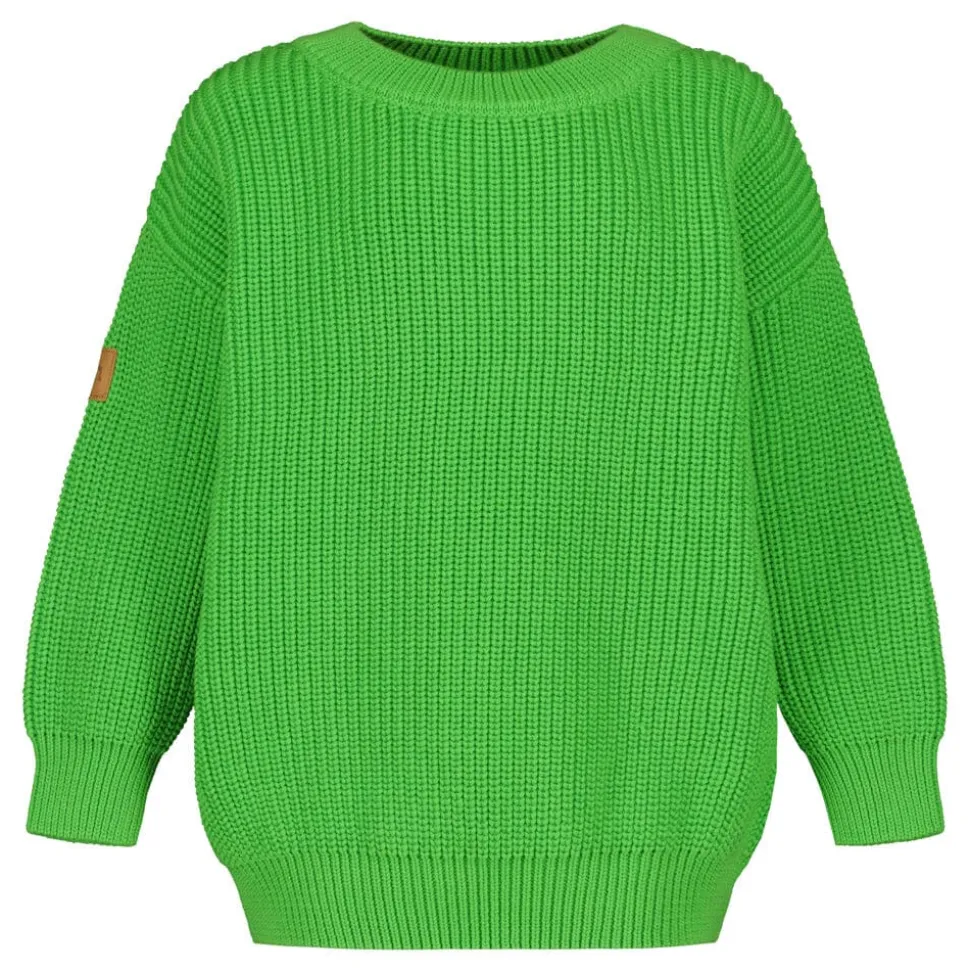 COTTON KNIT JUMPER -LASTEN NEULEPAITA | SPACE GREEN