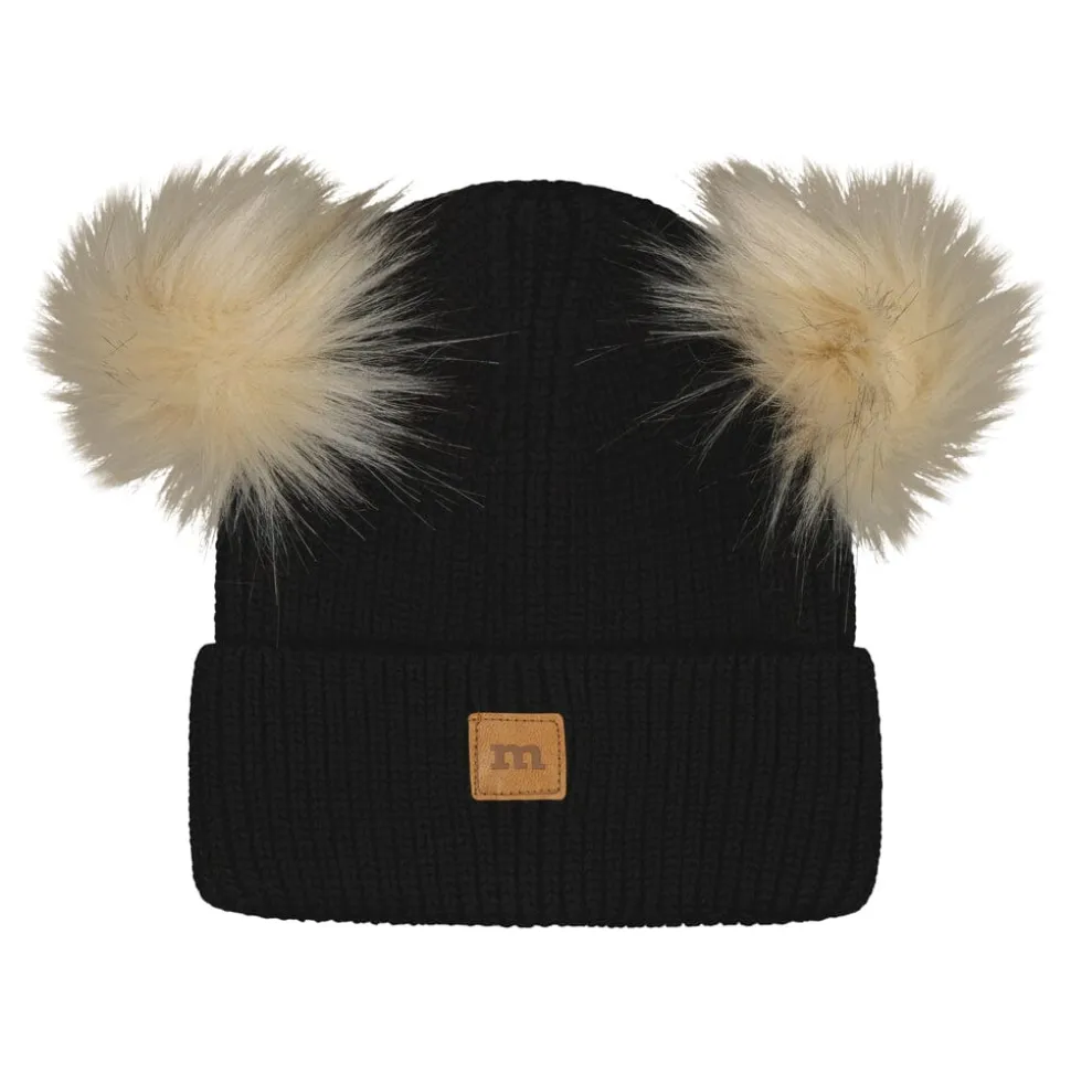 DOUBLE POM POM -MERINOVILLAPIPO | BLACK