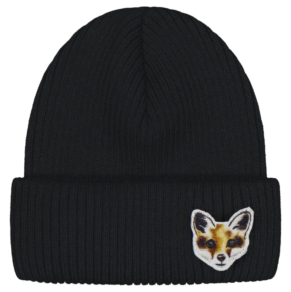 FOX BEANIE -MERINOVILLAPIPO | BLACK
