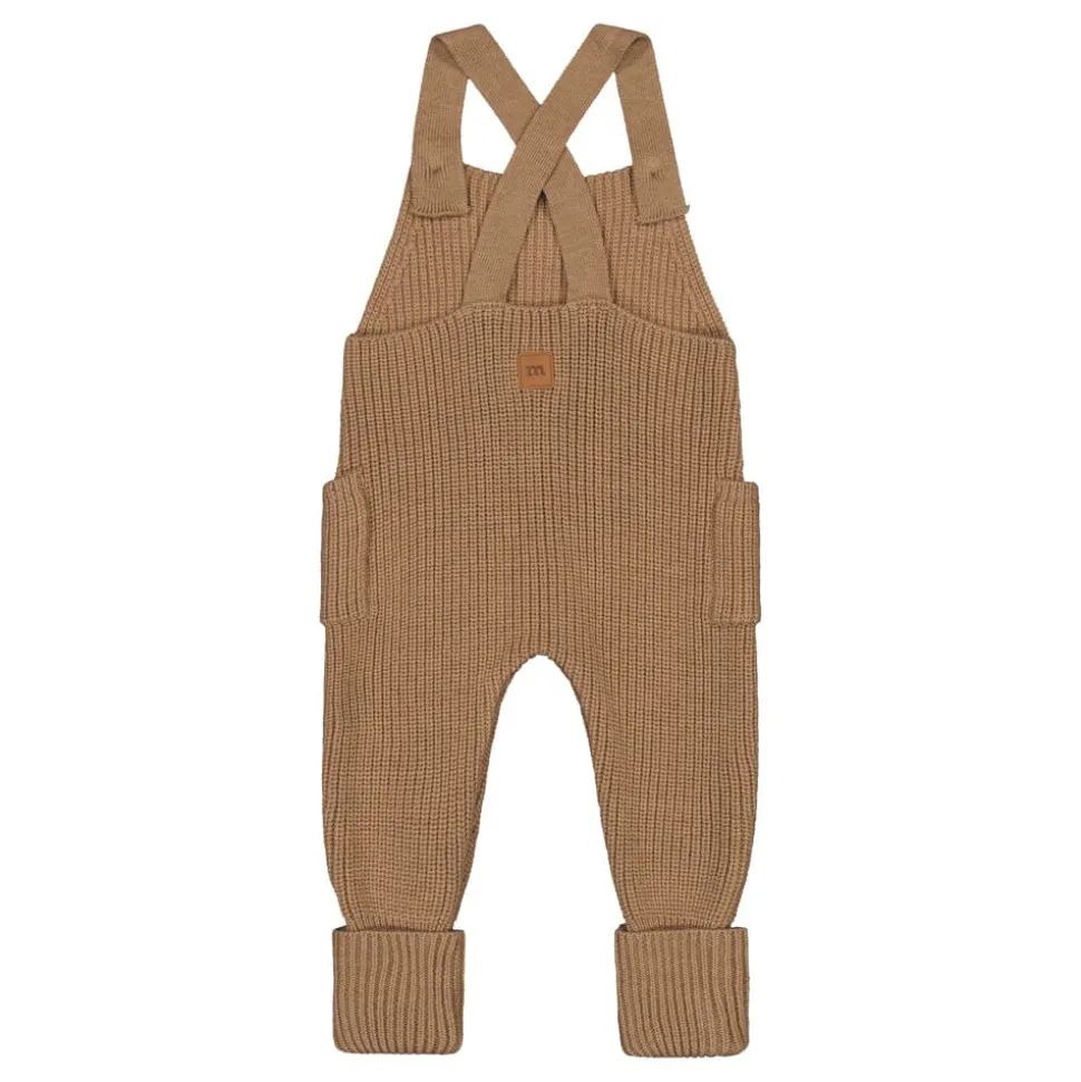 KNITTED DUNGAREES -LAPPUHAALARI, MERINOVILLA | PEANUT BUTTER