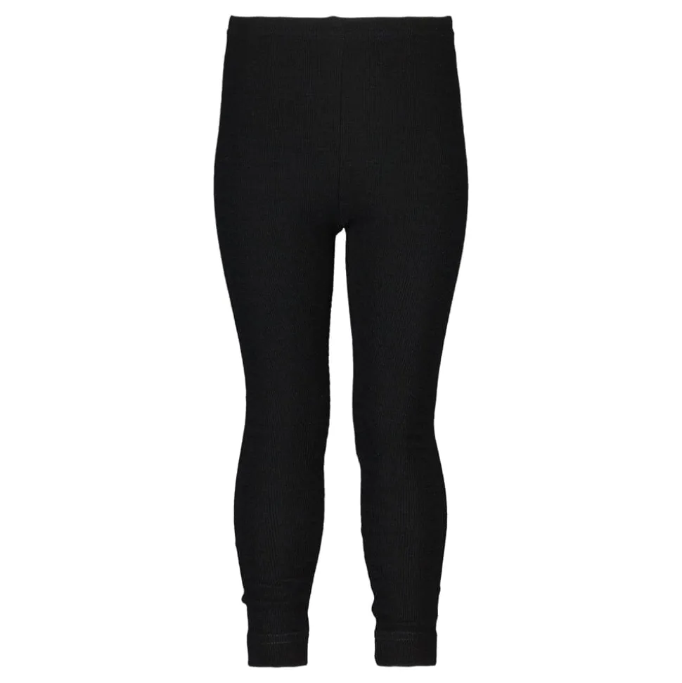 MERINO RIB -MERINOVILLA LEGGINGSIT | BLACK