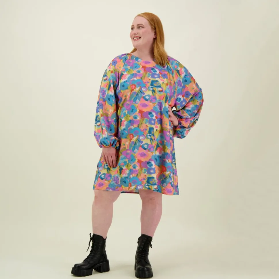 MIRACLES VOLUME SLEEVE TUNIC DRESS -MEKKO