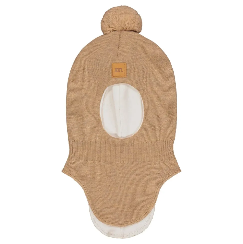 POM POM HELMET -KYPÄRÄMYSSY, MERINOVILLA | PEANUT BUTTER