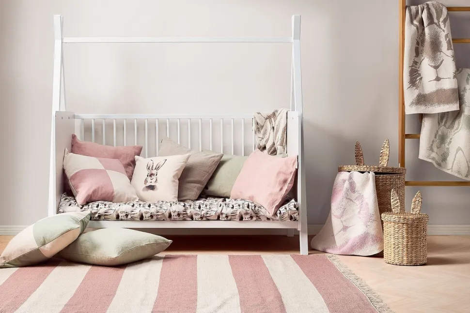 PUPU-TORKKUPEITTO | PINK ROSE / NATURAL WHITE