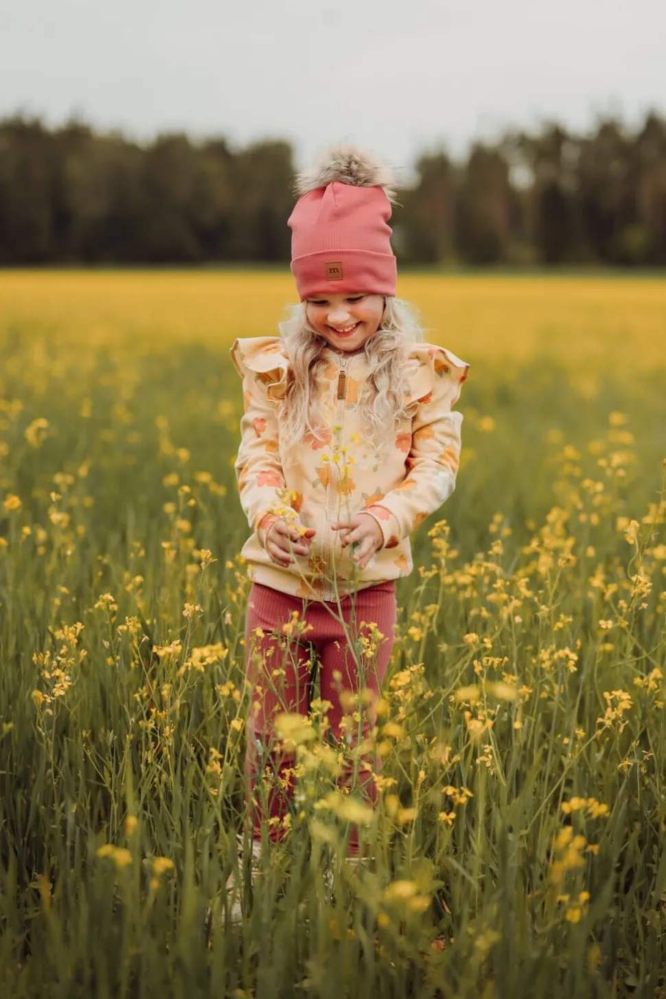 RIB BEANIE -TUPSUPIPO | RASPBERRY