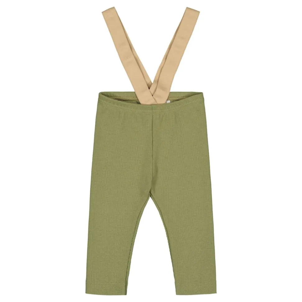 RIB BRACE PANTS -HENKSELIHOUSUT | PISTACHIO