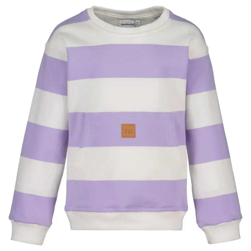 STRIPED POCKET SWEATER -COLLEGEPAITA | LILY/VANILLA