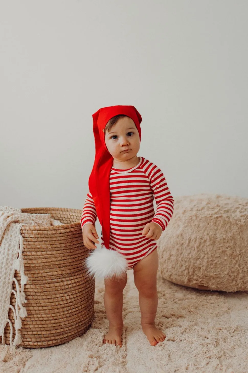 STRIPED RIB -BODY | POPPY/CREAMY
