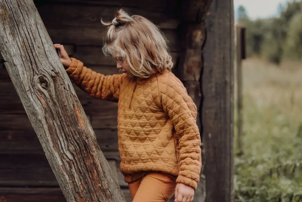 TEXTURED PULLOVER -PAITA | PEANUT