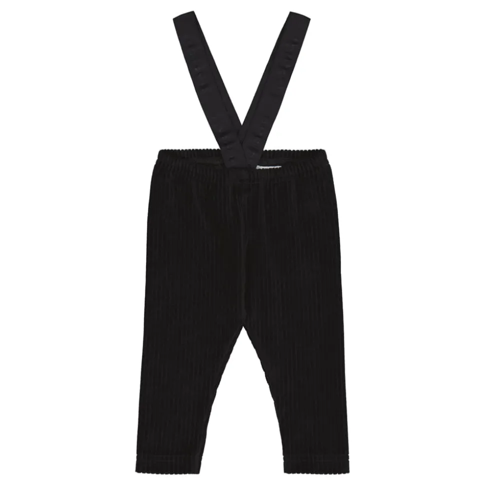 VELOUR BRACE PANTS -HENSELIHOUSUT | BLACK
